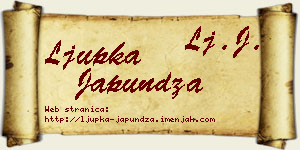 Ljupka Japundža vizit kartica